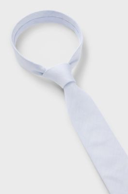 Tie in cotton and linen, Light Blue