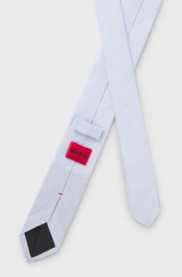 Cravate en coton et lin, bleu clair