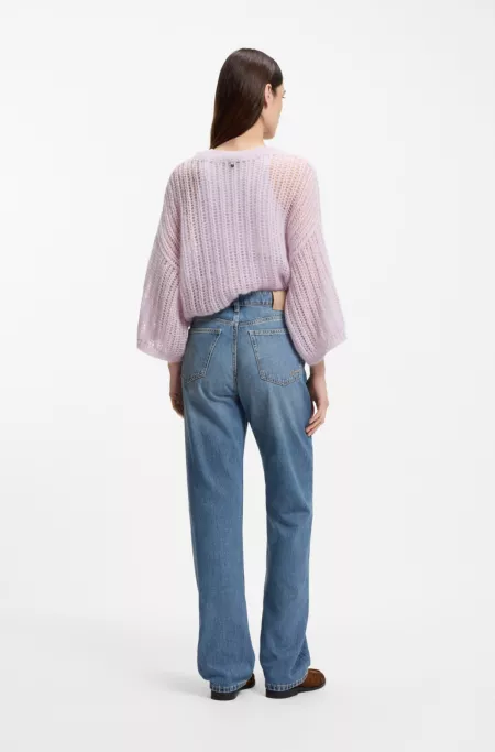 Jean Regular en denim bleu marbré