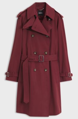 Belted trench coat, Dark Red