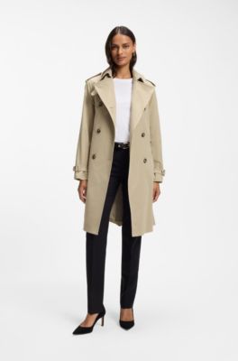 Belted trench coat, Beige