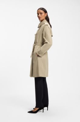 Belted trench coat, Beige