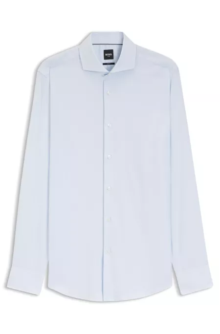 Slim-fit shirt in a structured cotton blend
