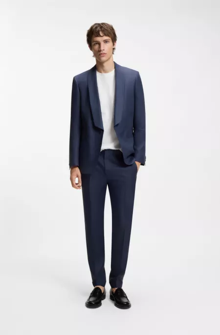 Slim-fit suit in linen twill