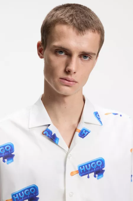 Relaxed-Fit Hemd mit Logo-Print