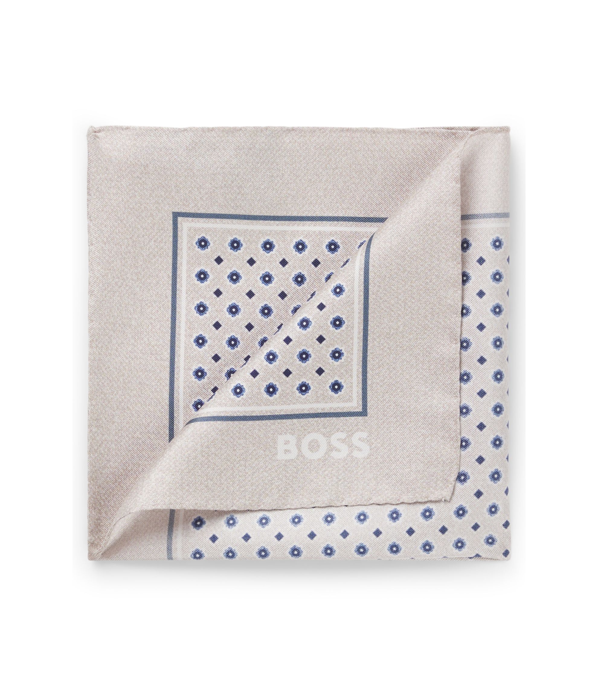 Einstecktuch aus Seide mit Digitaldruck und Logo