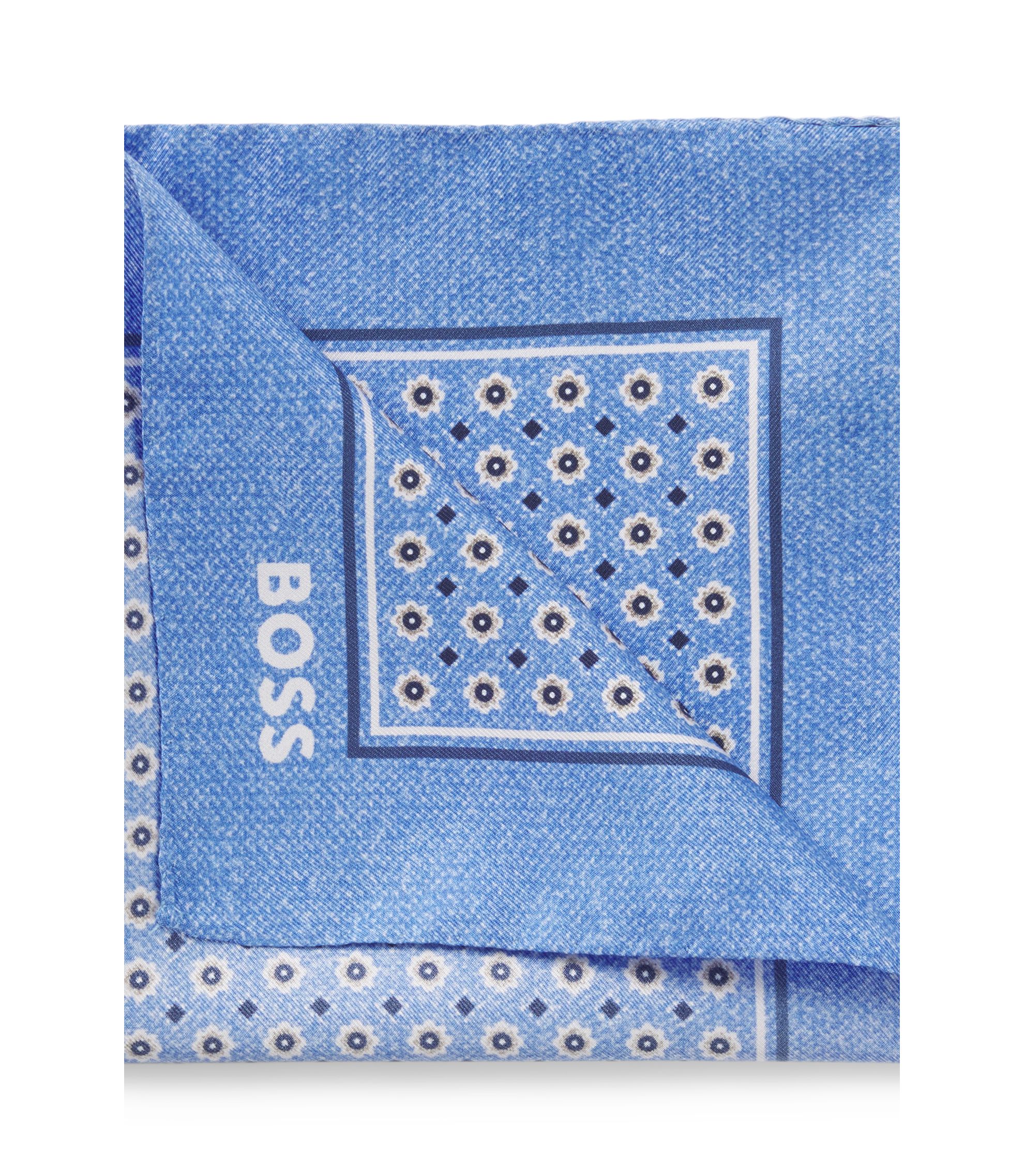 Einstecktuch aus Seide mit Digitaldruck und Logo