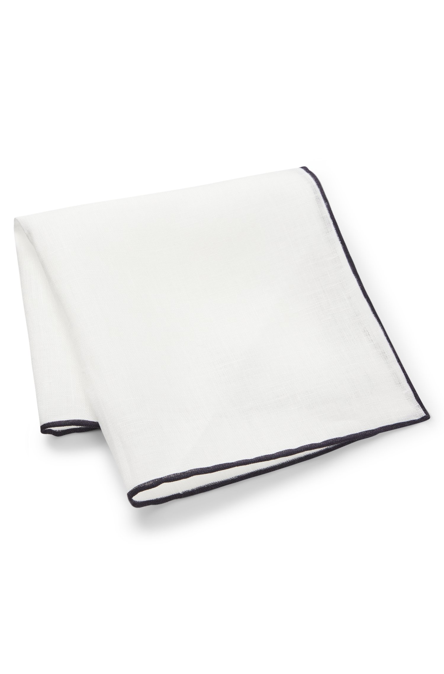 Boss ONE Linen pocket square with contrast border manschettknappar & slipsnålar herr – bild 2