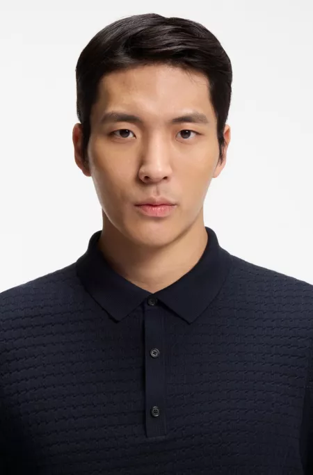 Short-sleeved sweater in silk and cotton