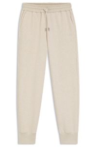 Relaxed-fit cotton-blend cuffed tracksuit bottoms, White