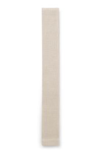 Knitted-jacquard tie in cotton, Light Beige