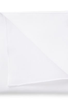 Carr&eacute; de poche en lin, Blanc