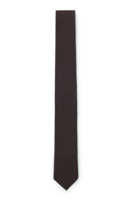 Linen-blend tie with solid weave 1