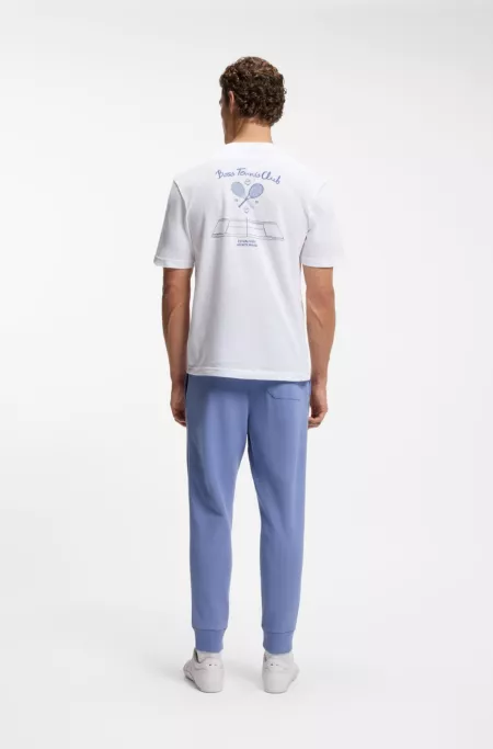 Cotton-mesh T-shirt with embroidered artwork