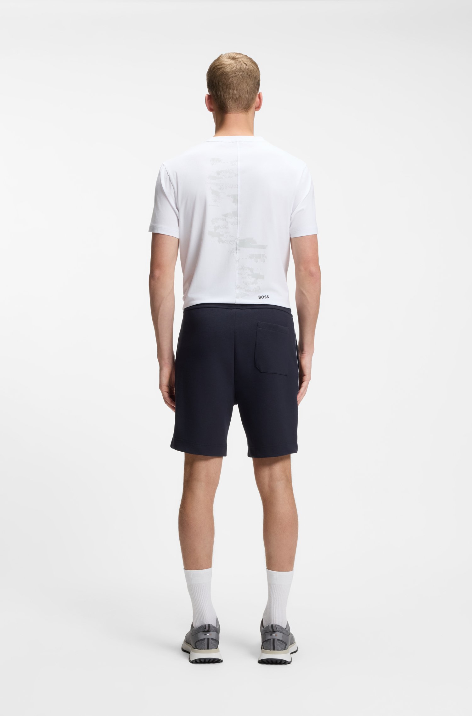 Boss Cotton-blend shorts with piped trims herr – bild 3