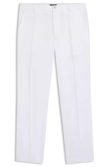 Straight-fit trousers in linen
