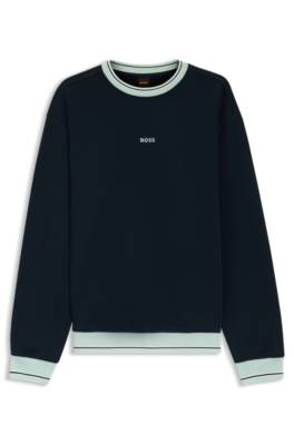 Cotton-terry sweatshirt with contrast details 1
