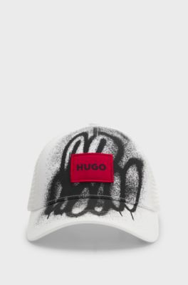 Casquette de base-ball en coton imprim&eacute; HUGO&nbsp;x&nbsp;RB&nbsp;by&nbsp;Slawn, Blanc