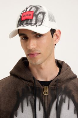 Casquette de base-ball en coton imprim&eacute; HUGO&nbsp;x&nbsp;RB&nbsp;by&nbsp;Slawn, Blanc