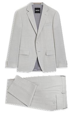 Slim-Fit Zweiteiler aus fein gemustertem Gewebe