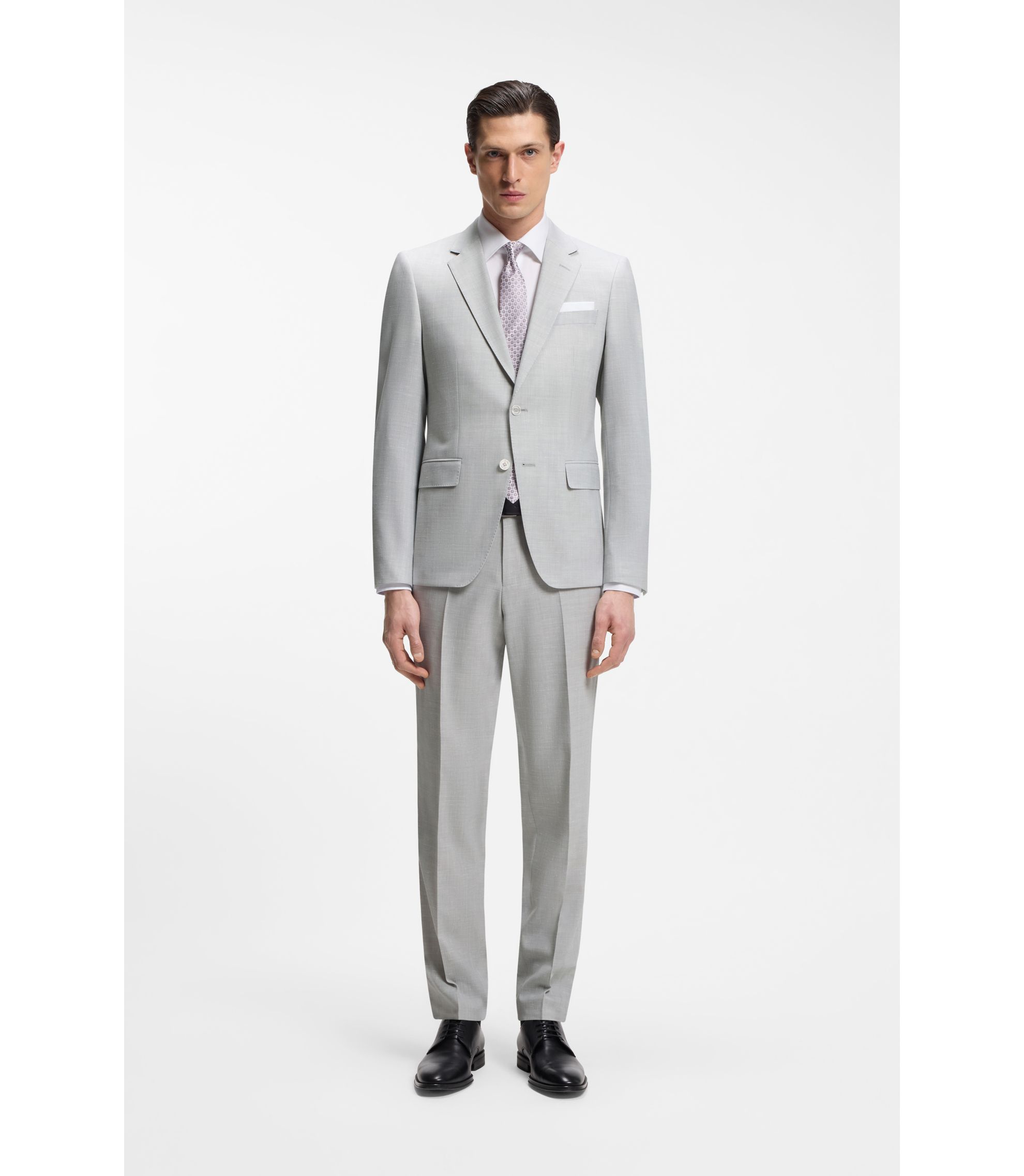 Slim-Fit Zweiteiler aus fein gemustertem Gewebe