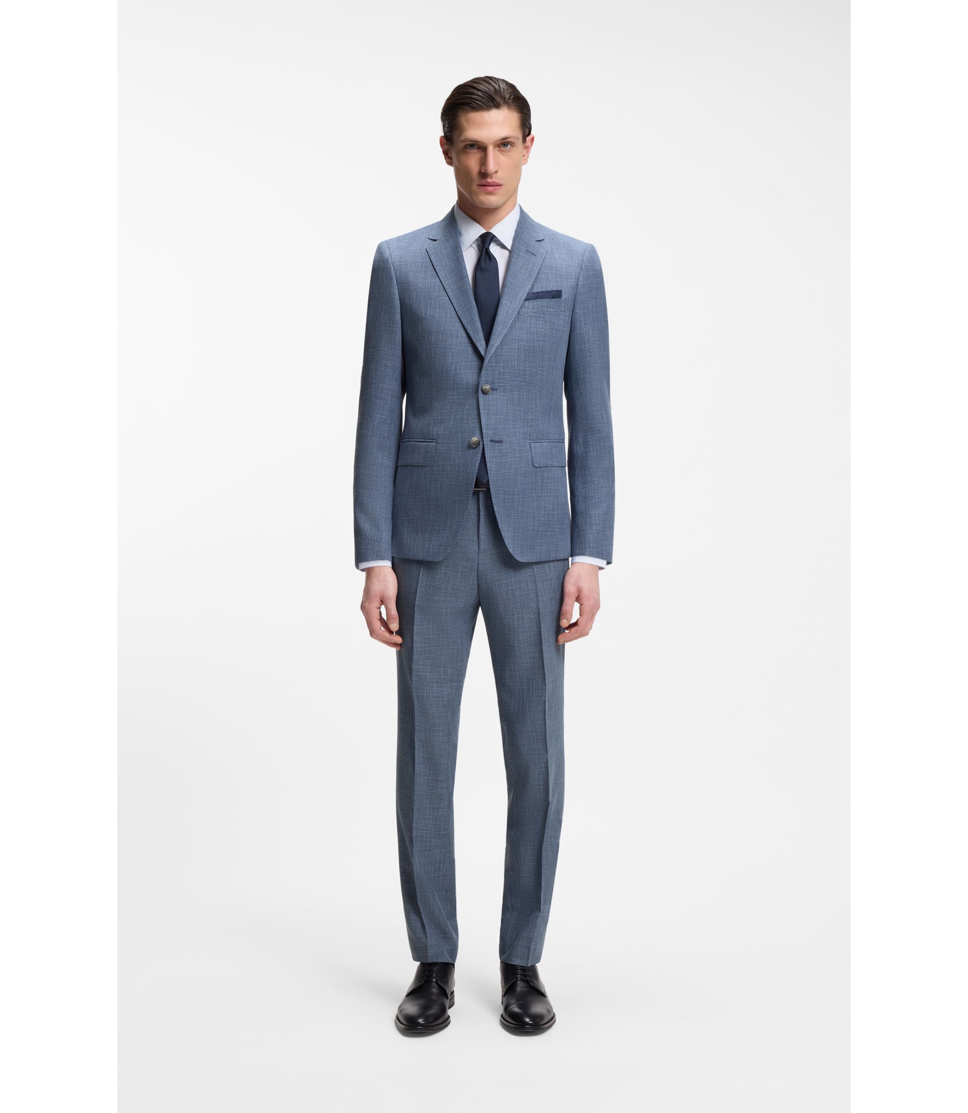 Slim-Fit Zweiteiler aus Baumwolle und Schurwolle