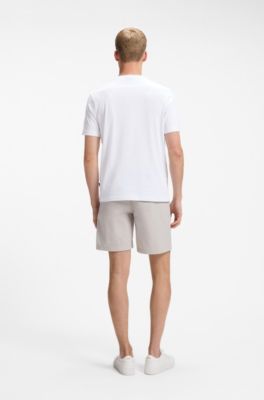 Cotton-jersey T-shirt with printed artwork, White