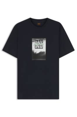 Cotton-jersey T-shirt with printed artwork 1