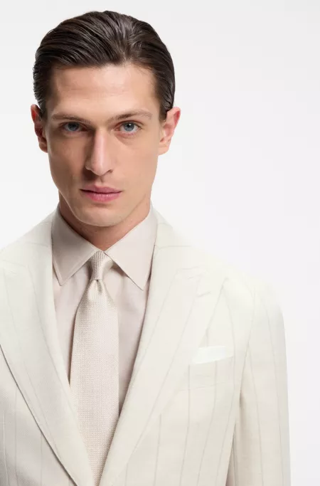 Slim-Fit Zweiteiler aus Baumwolle und Schurwolle