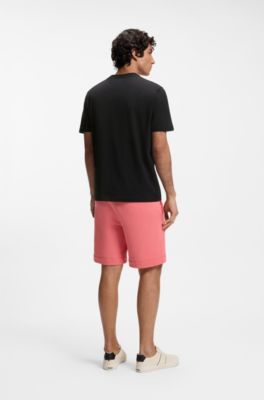 Cotton-jersey T-shirt with graphic print, Black