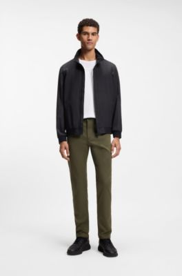 Porsche x BOSS-T-shirt van gemerceriseerde katoen met graphics op de rug, Wit