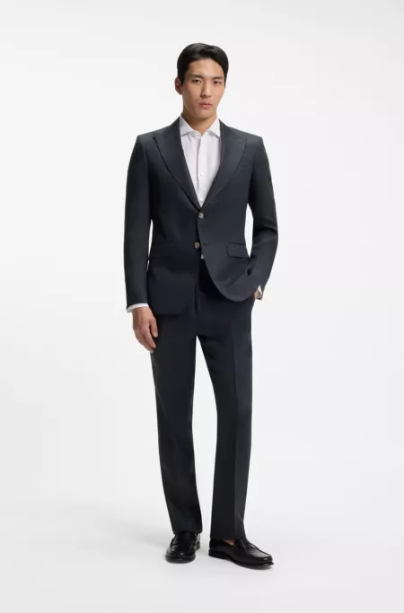 Slim-fit jacket in linen twill