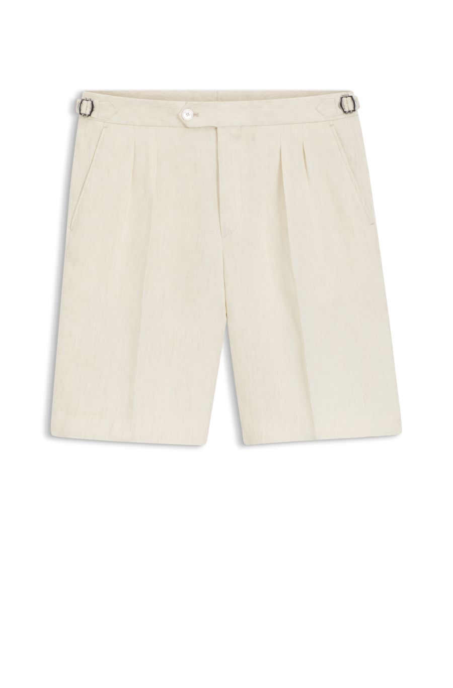 BOSS H-Perin Tapered Linen Shorts — Light Blue
