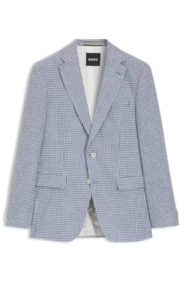 Slim-fit blazer with pepita houndstooth pattern 1
