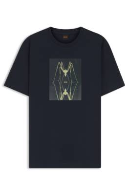 Cotton-jersey T-shirt with printed artwork 4