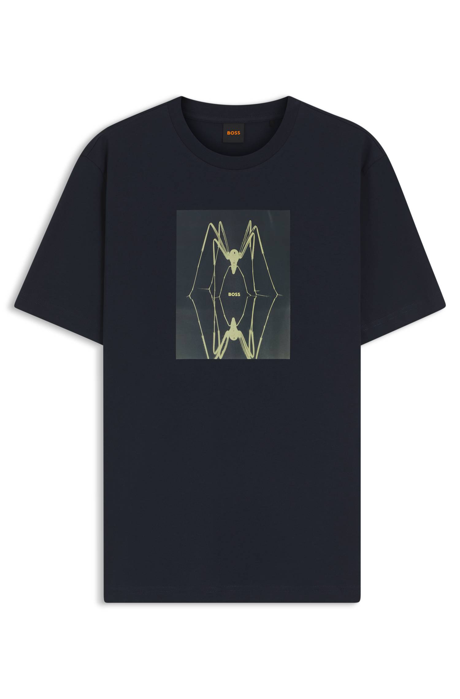 Boss Cotton-jersey T-shirt with printed artwork herr – bild 4