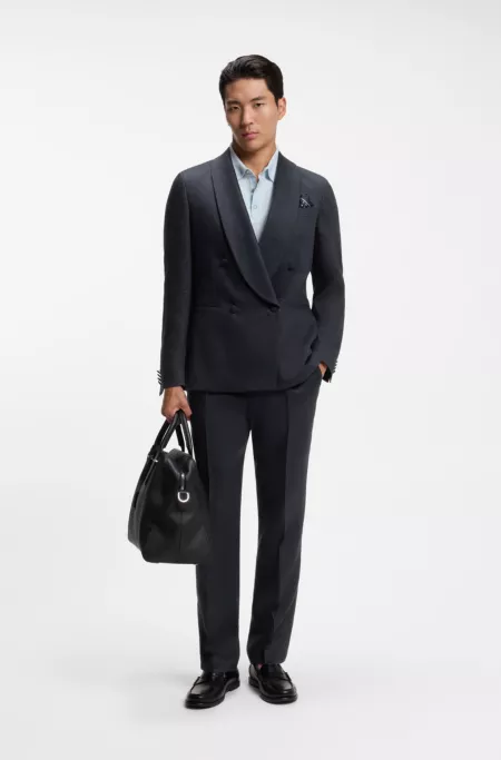 Slim-fit jacket in linen twill