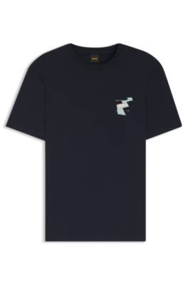Cotton-jersey T-shirt with printed artwork 1