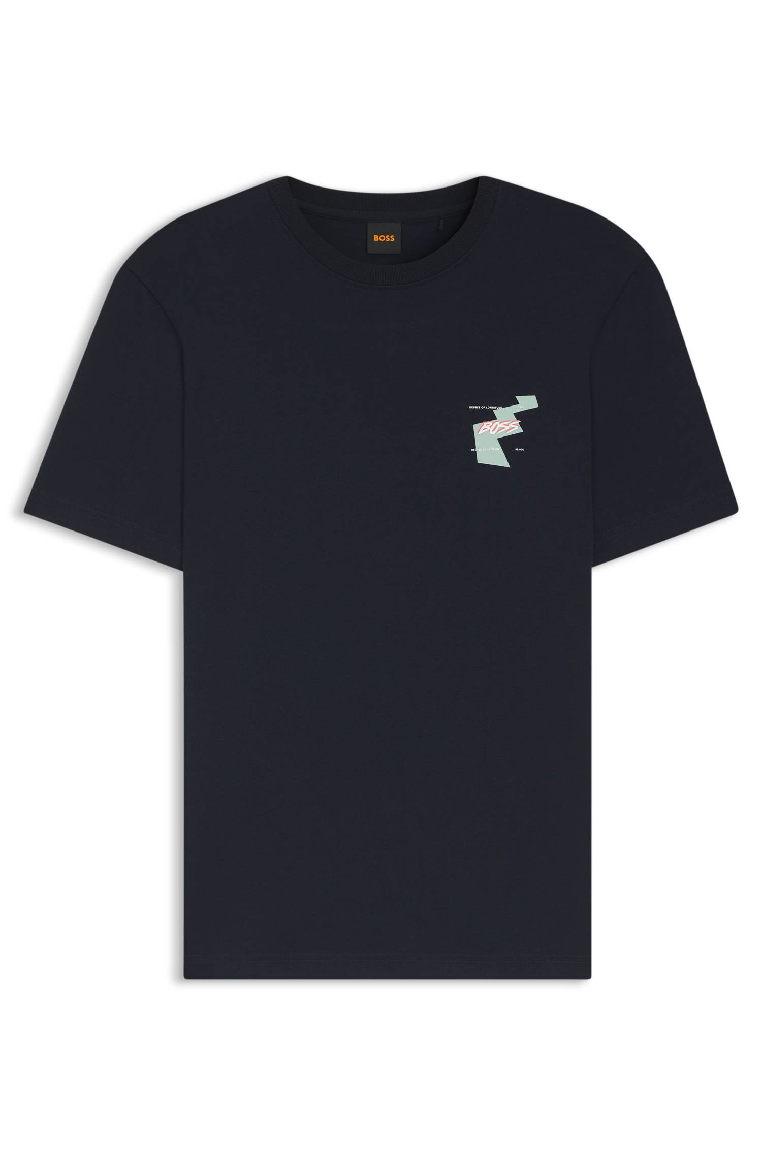 Boss Cotton-jersey T-shirt with printed artwork herr – bild 4