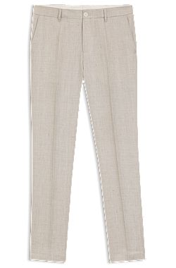 Slim-fit trousers in a linen blend