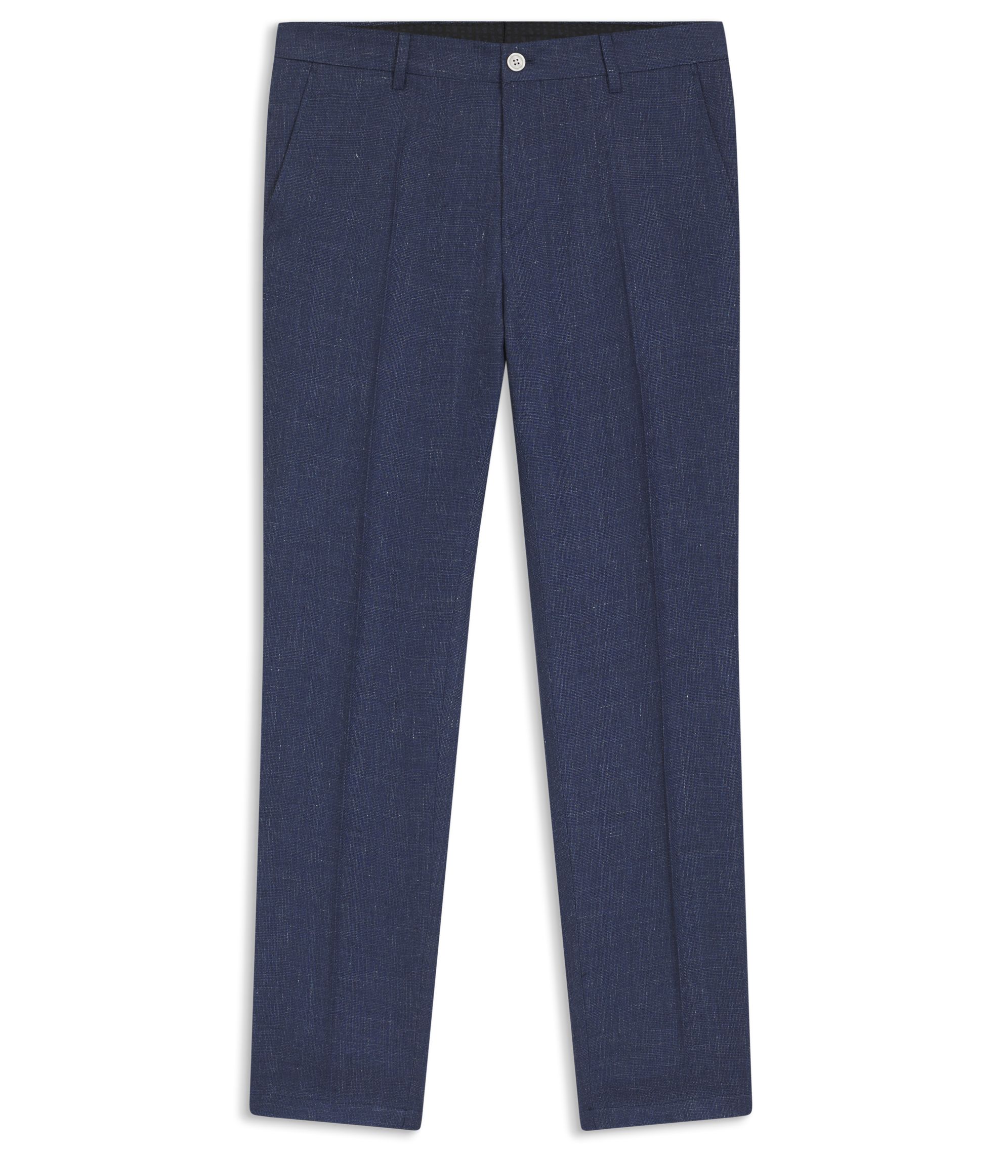 Slim-Fit Hose aus Leinen-Mix