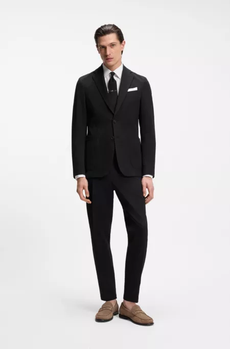 Veste Slim Fit en seersucker de coton stretch