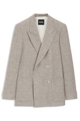 Relaxed-fit suit jacket in micro-patterned fabric 1