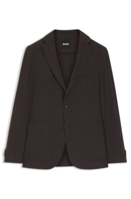 Slim-fit suit jacket in washable Tech Linen