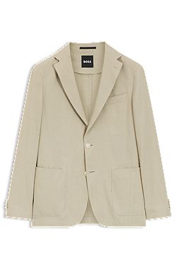 Slim-fit colbert van wasbaar Tech-linnen