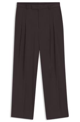 Oversized-fit trousers in draped twill 1