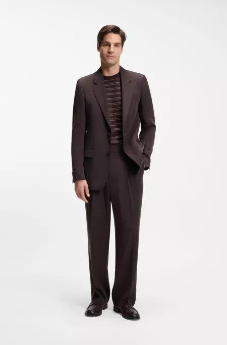 Oversized-fit trousers in draped twill