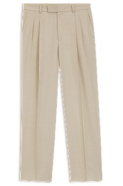 Oversized fit-byxor i draperad twill