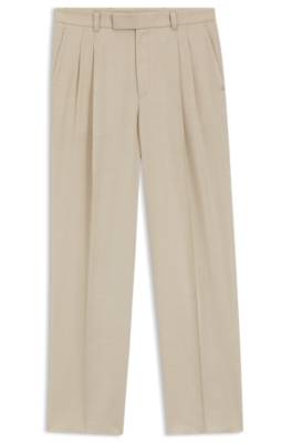 Oversized-fit trousers in draped twill 1