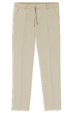 Tapered-fit broek van wasbaar Tech-linnen